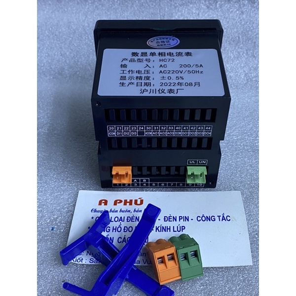 Đồng hồ hiển thị Ampe  kế mã HC-72  100/200A