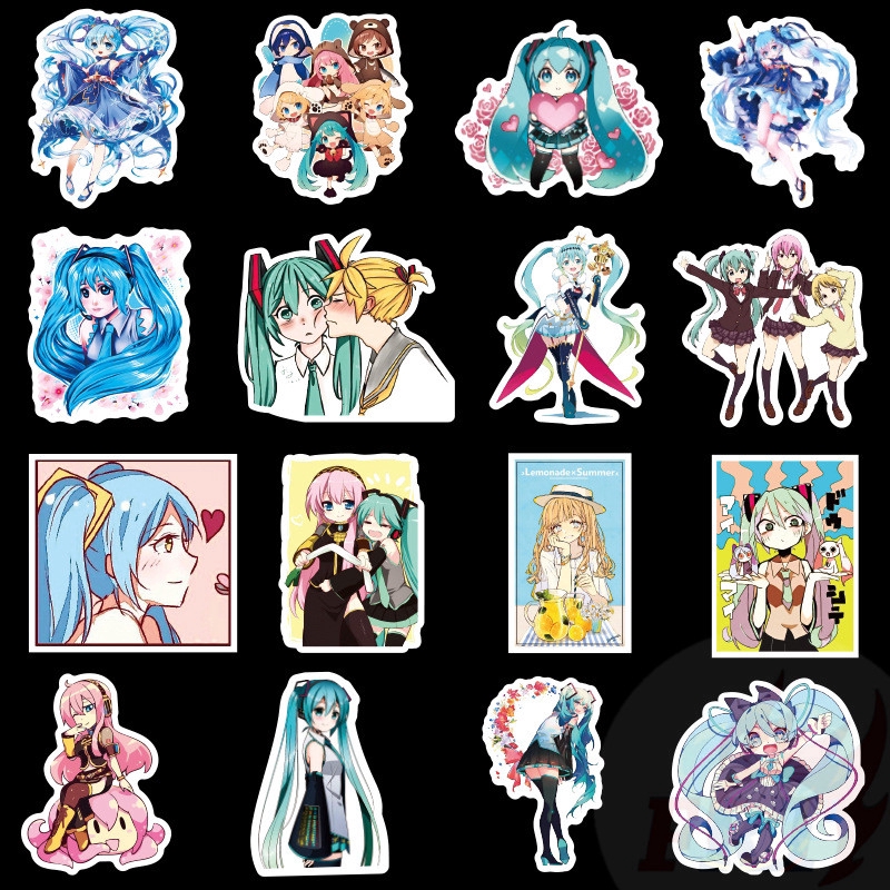 ❉ Hatsune Miku - VOCALOID Giấy và decal dán tường ❉ 50Pcs/Set Mixed Luggage Laptop Skateboard Doodle Stickers