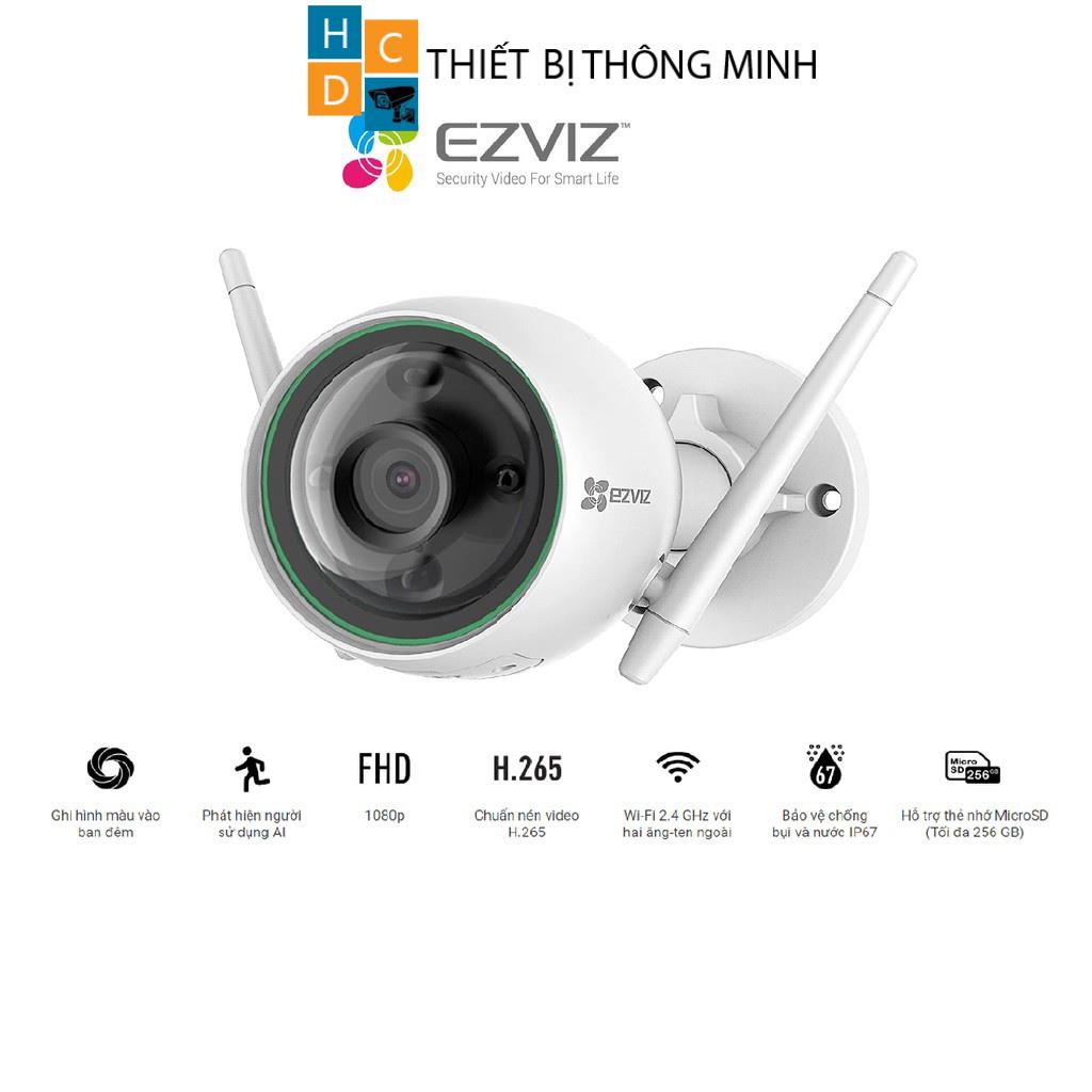 Camera wifi Ezviz ngoài trời C3X C3W C3WN full HD 1080P có màu ban đêm, đèn nháy, còi báo động