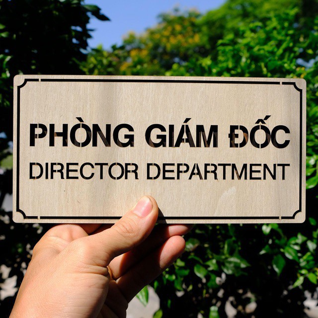 Bảng tên phòng giám đốc bằng gỗ [TRANH TREO CÔNG TY]