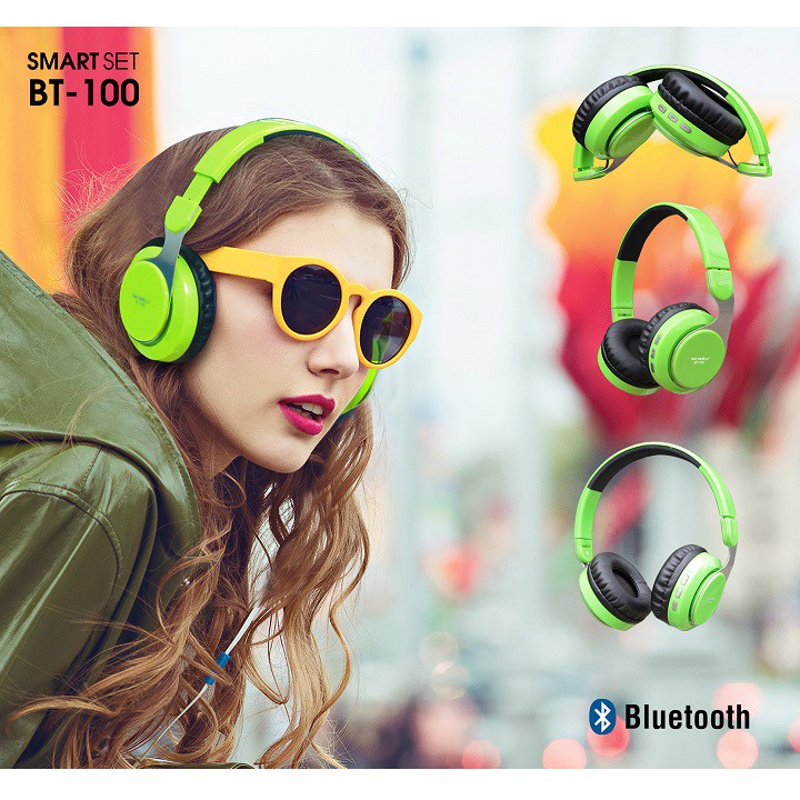 Tai Nghe Bluetooth Chụp Tai SOUNDMAX BT100 Hàng Chính Hãng Hibucenter