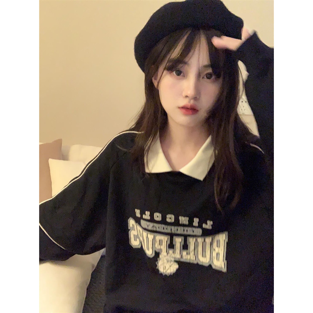 Women's fashion long sleeve polo t-shirt