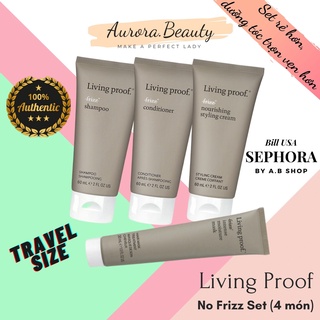 Bộ Sản Phẩm Dầu Gội Xả, Dưỡng Và Phục Hồi Tóc Rối, Xơ Cứng, Nhờn Rít Living Proof No Frizz Full Set 4 Món 60 mL