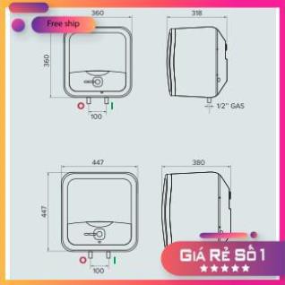 [30L] Ariston ANDRIS2 (AN2) LUX 30 lít – Bình Nóng Lạnh Gián Tiếp-MÁY NƯỚC NÓNG