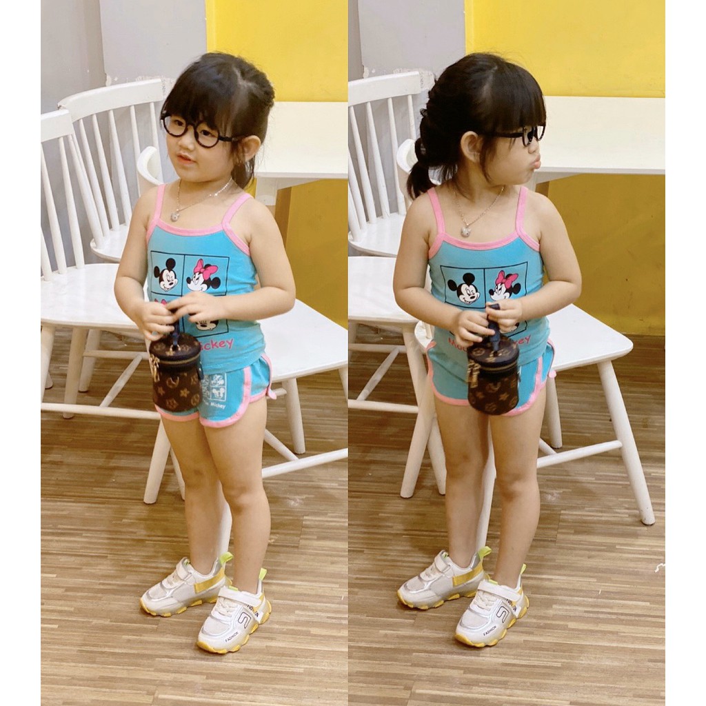 [Hình thật+clip thật] J75 Bộ bé gái 2 sports siêu cute