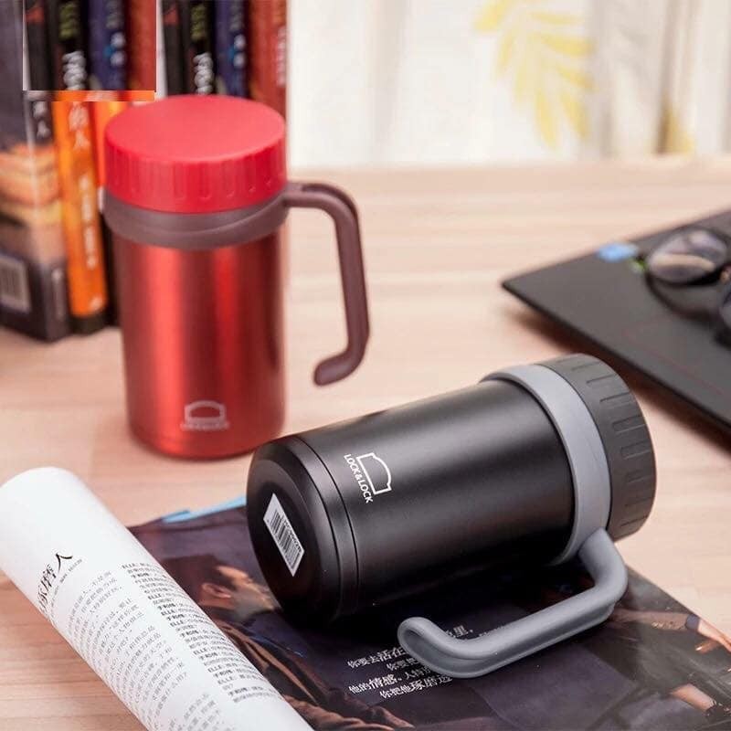 Bình giữ nhiệt Lock & Lock 500ml Basic Table Mug  - ca nước Inox 304 có quai cao cấp