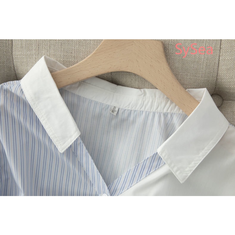 Áo Sơ Mi Kẻ Sọc Phong Cách Hàn Quốc Cho Nữ