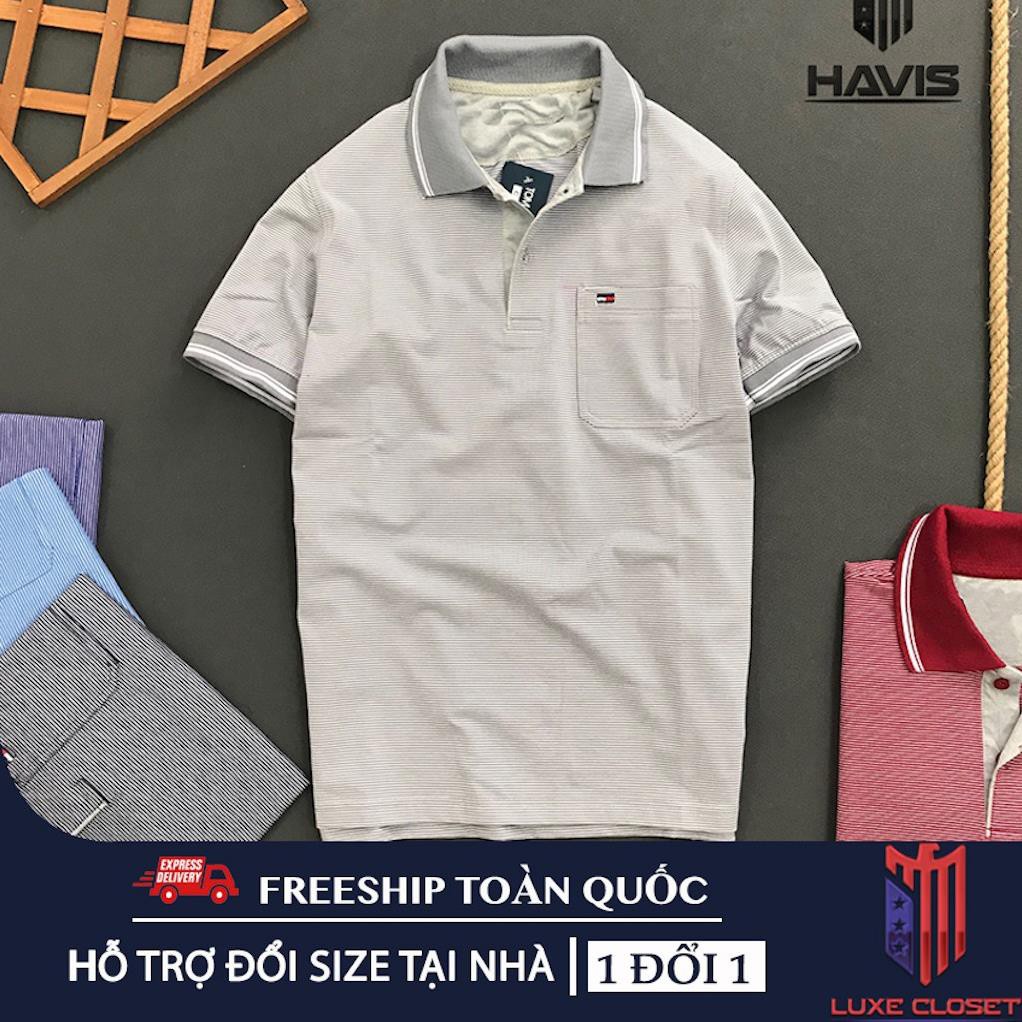 Áo thun nam cổ bẻ Havis phối túi ngực nam tính lịch lãm ASTD061 ⭐