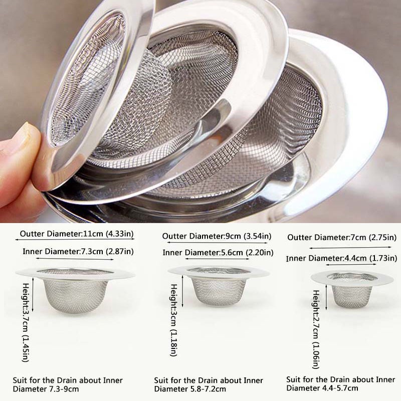 Dụng Cụ Dọn Tóc Bằng Thép Không Gỉ Ngăn Chặn Giặt Bồn Tắm Lỗ Thoát Nước Bẫy Lọc Chén Lọc Chậu Rửa Phòng Tắm Nhà Bếp Phụ Kiện