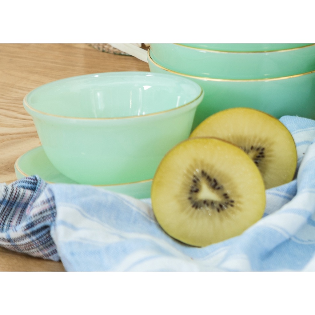 Bát mắm / bát chấm viền vàng 22K các màu Luxury Thủy Tinh Ngọc USA Homeset cao cấp nhập khẩu chính hãng