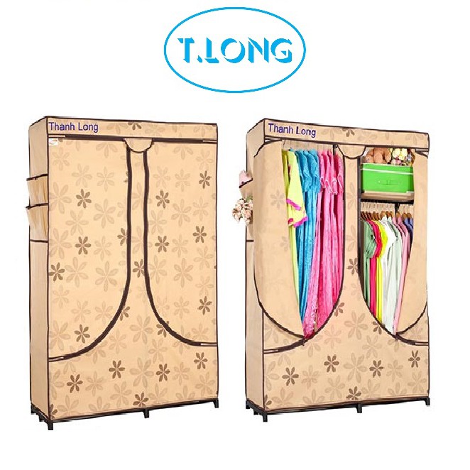 Tủ Vải Thanh Long 03 TVAI03 118 x 45 x 160 cm nhiều ngăn gọn nhẹ, đơn giản tháo lắp dễ sử dụng và di chuyển tủ thuận lợi