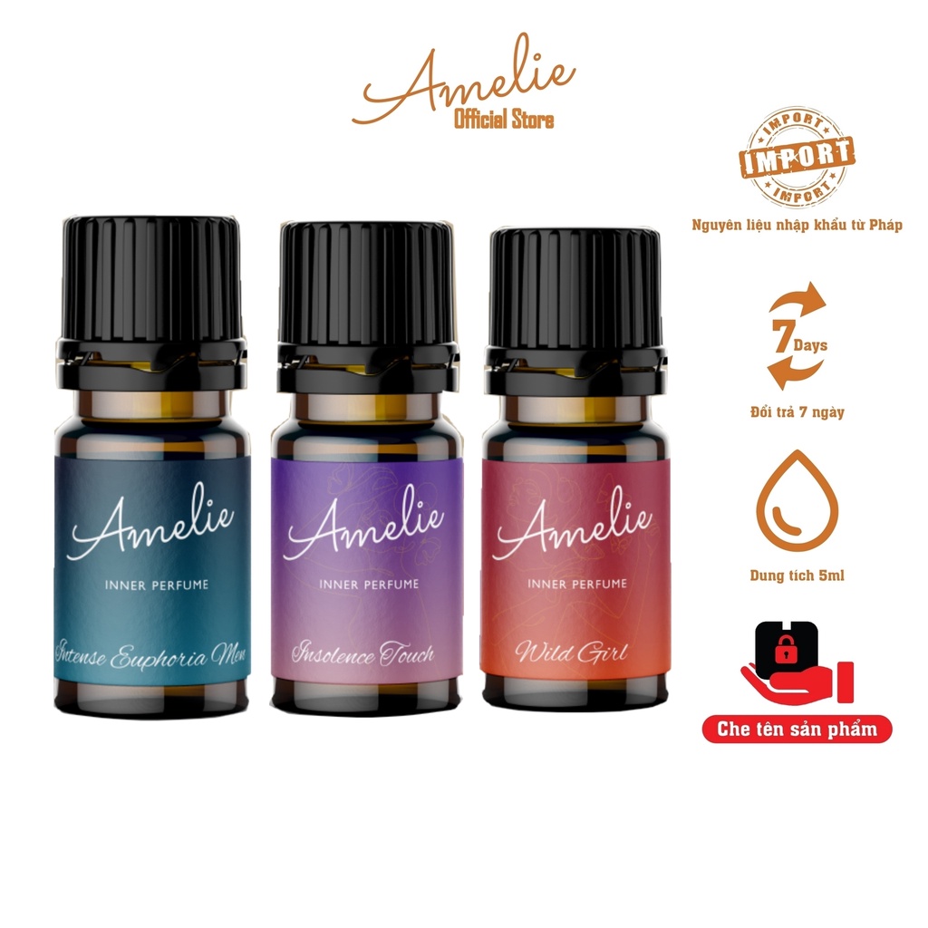 Nước hoa vùng kín nữ chính hãng Amelie chai 5ml, 7 mùi lựa chọn. Mang hồn thơm đất Pháp lan tỏa trên đất Việt | BigBuy360 - bigbuy360.vn