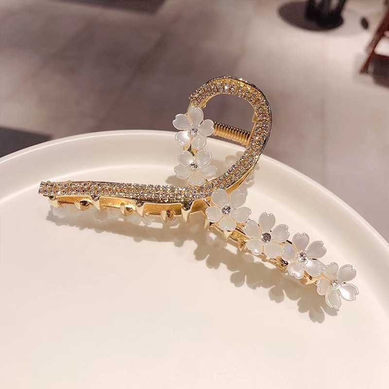 Kẹp Tóc Hình Cá Mập Đính Đá Bằng Kim Loại Kiểu Hàn Quốc Thời Trang Mùa Hè 2022