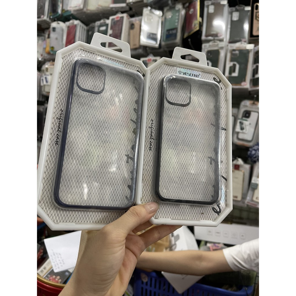 CHÍNH HÃNG Ốp Vescent viền màu dẻo lưng kính trong suốt chống ố IPHONE 11 / PRO MAX 6.1 5.8 6.5 ẢNH+VIDEO DO SHOP QUAY