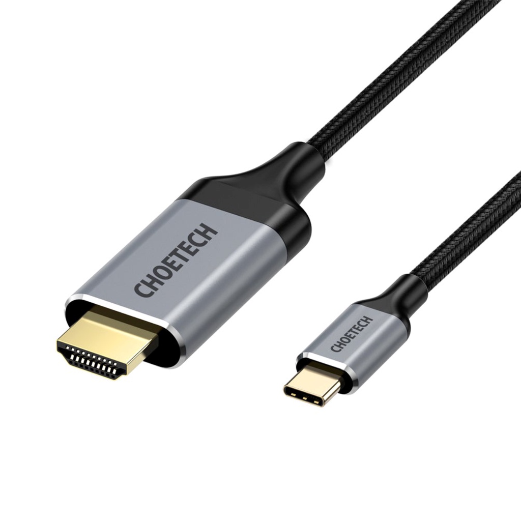 Dây Cáp Type C To HDMI 4K 60Hz Dài 2M, Dây Nylon Dù Thunderbolt 3 CHOETECH CH0021 - Hàng Chính Hãng