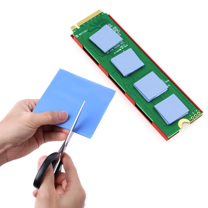 1 Tấm Silicon Tản Nhiệt Làm Mát Cpu Máy Tính 100mm X 100mm X 3mm