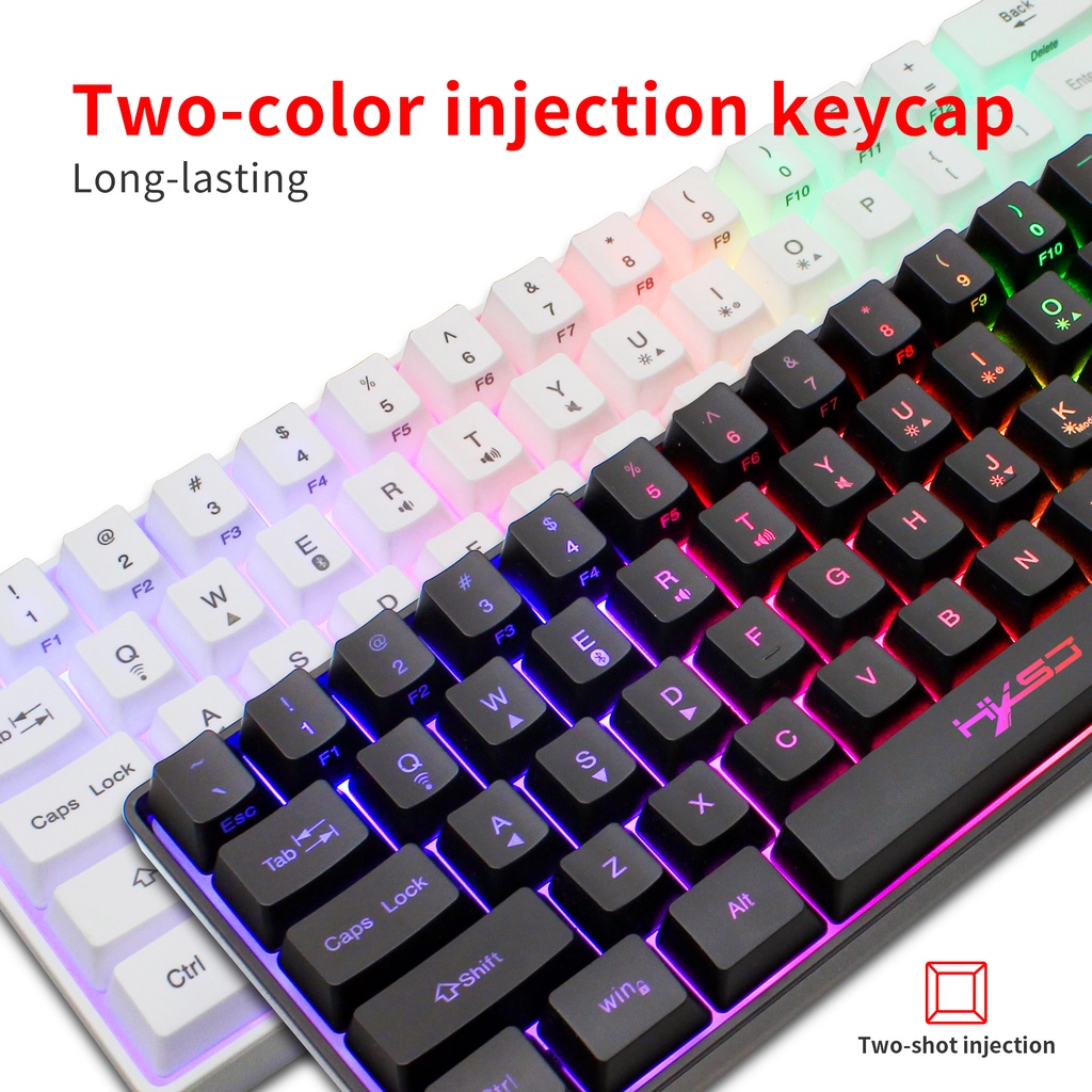 Bàn phím không dây HXSJ 61 tích hợp đèn nền chất lượng cao cho điện thoại/máy tính