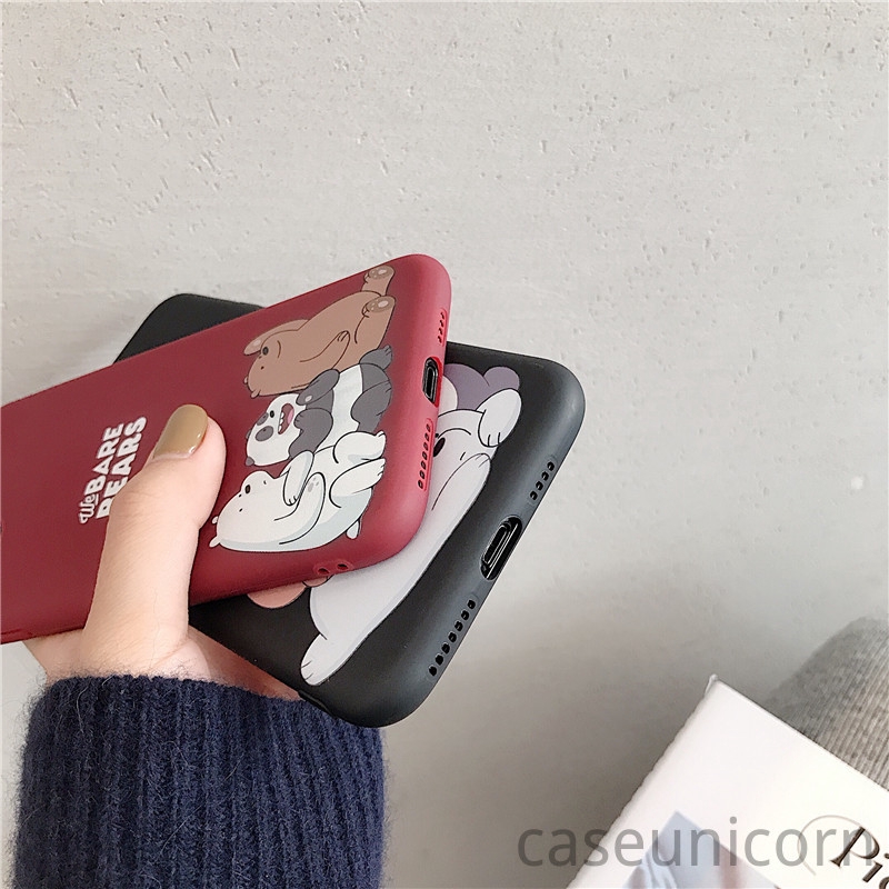 Ốp điện thoại họa tiết hoạt hình We Bare Bears kèm giá đỡ cho iPhone 11 Pro Max 6s 6 7 8 Plus 12 Pro Max iPhone XR X XS Max 12 mini | BigBuy360 - bigbuy360.vn