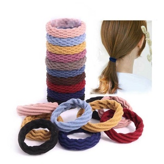 Set 20 dây buộc tóc co giãn màu đen cho nữ
