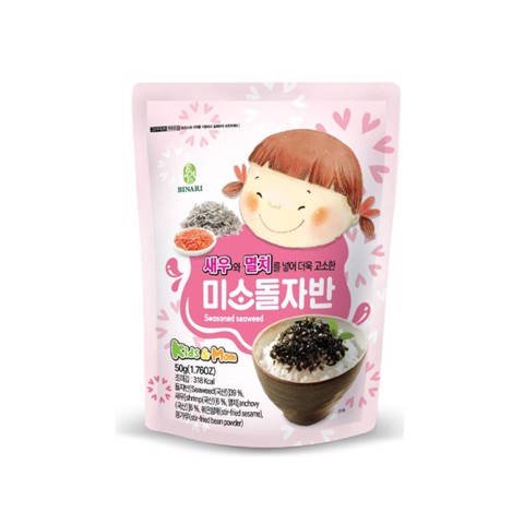 Rong Biển Em Bé Cười Tôm và Cá Cơm Binari 50g