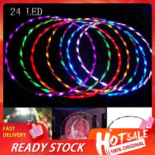 Vòng lắc eo tập thể dục có đèn LED nhiều màu 24 bóng 90cm