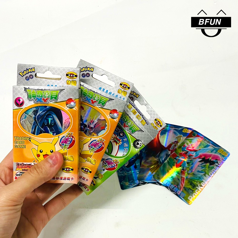 (COMBO 3 BỘ) Bài Pokemon - 37 Thẻ Bài, Game Card, Giấy Cứng Cao Cấp - Đồ Chơi Trẻ Em BFUN