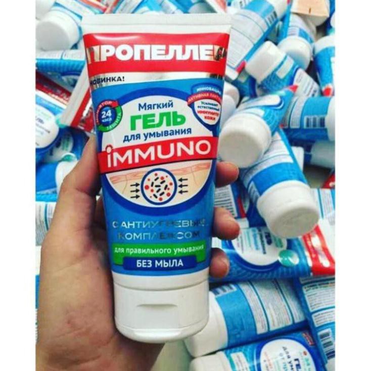 Sữa Rửa Mặt Ngừa Mụn Immuno Dạng Gel Của Nga - 150ml - Nhẹ nhàng lấy đi những nhân mụn cho da nhạy cảm | BigBuy360 - bigbuy360.vn