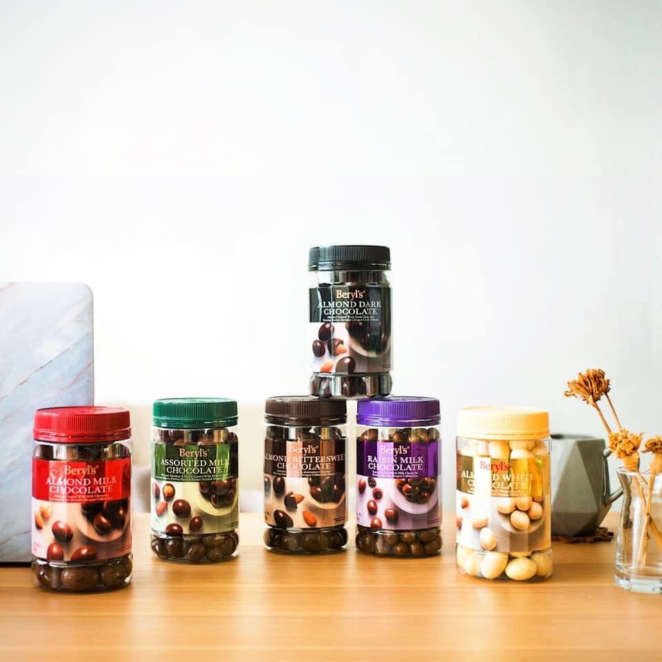Chocolate Beryl’s 450g mẫu mới 2023 Malaysia chocolate đắng nguyên chất hạnh nhân