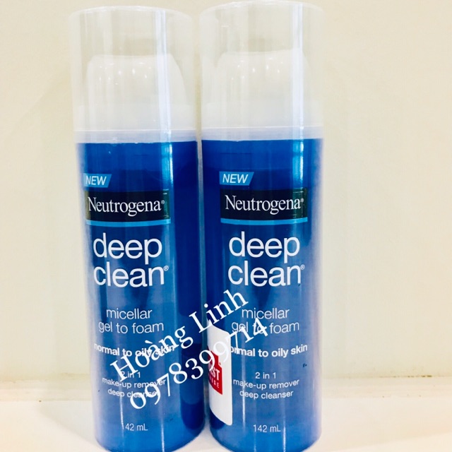 neutrogena deep clean micellar gel to foam