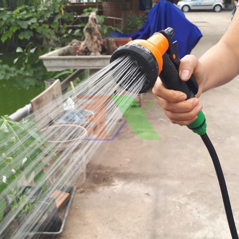 Bộ vòi xịt nước tưới cây, rửa xe 8 trong 1, kèm dây 8/11
