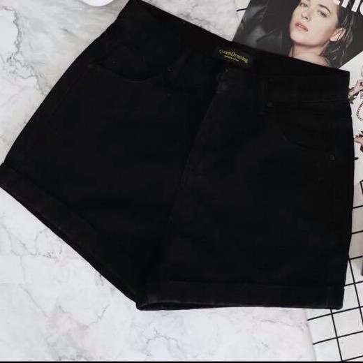 Quần Short Nữ Cạp Cao Lật Lai Chất Kaki Tôn Dáng Hack Chân Dễ Phối Đồ Kiểu Dáng Cá Tính