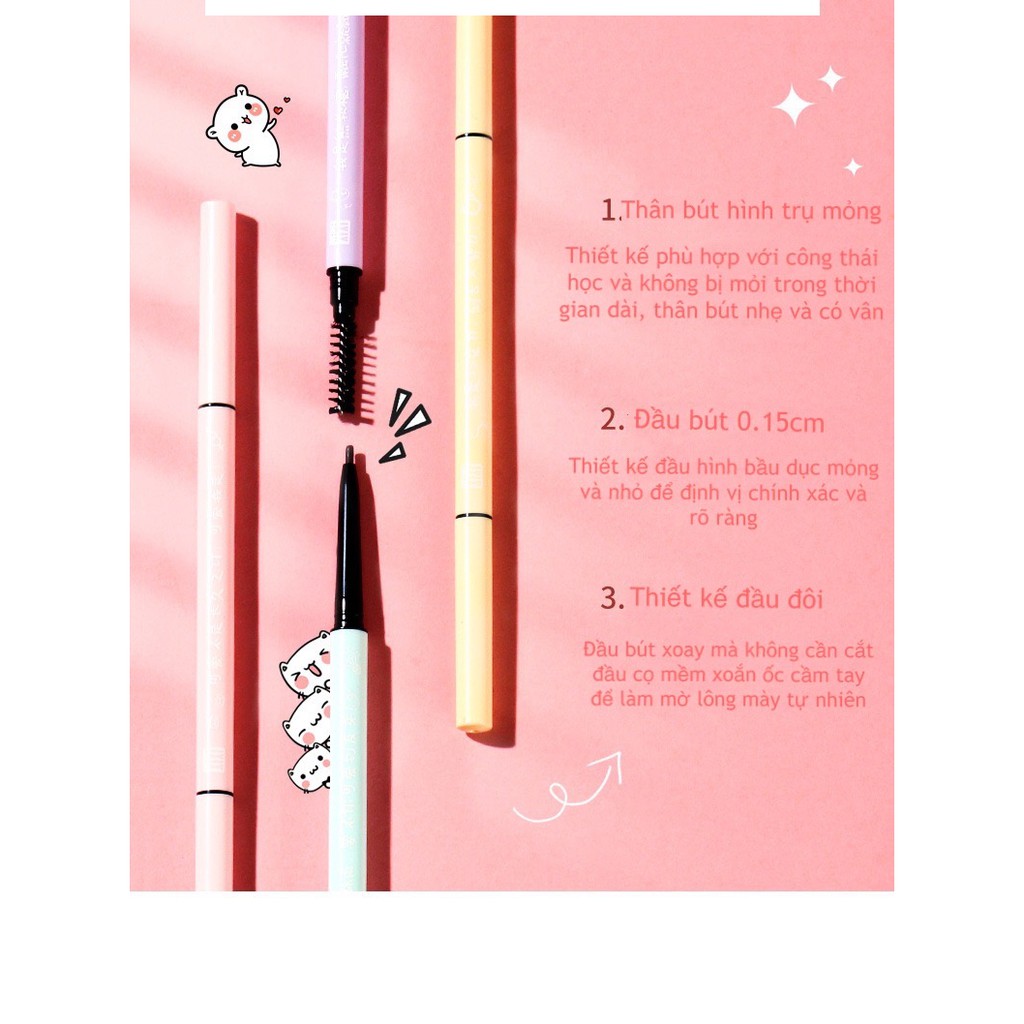 Chì kẻ mày 2 đầu XIXI Eyebrow Pen thiết kế nhỏ gọn | BigBuy360 - bigbuy360.vn