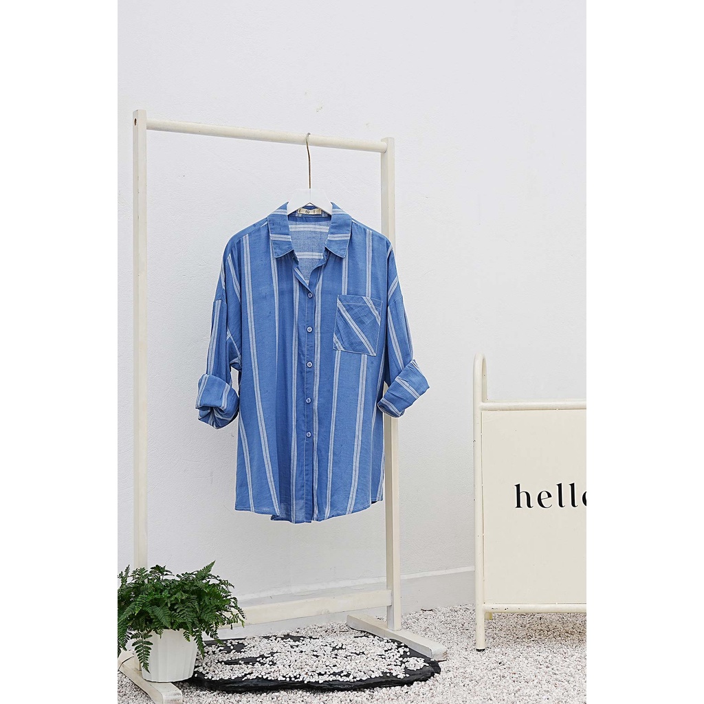 Áo Sơ Mi Cổ Đức Vai Chờm Leh H61H22H006