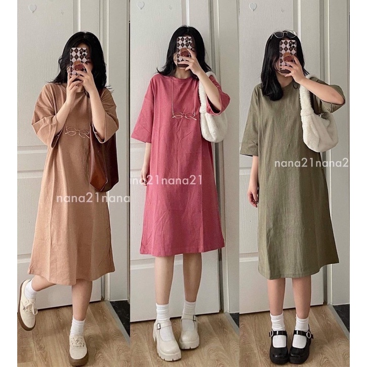 Váy suông chất thun mặt tuyết