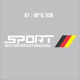 Decal dán trang trí xe chữ SPORT
