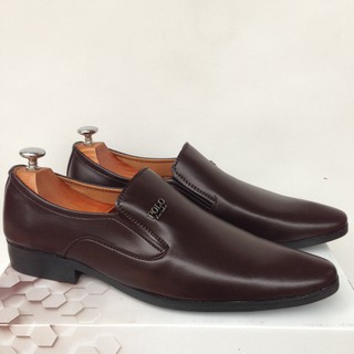 [GIÁ HỦY DIỆT] Giá tận xuởng giày tây nam trơn nâu