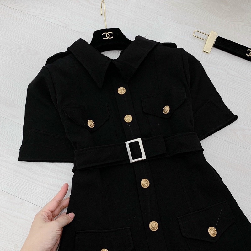 Vest nút kèm đai siêu sang chảnh