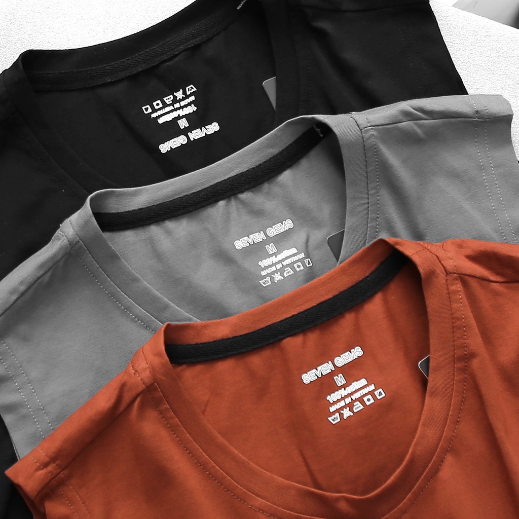 Áo Ba Lỗ Tank Top Seven Gems, Áo Sát Nách  Cổ Tròn Cotton 4 Chiều Cao Cấp MS204