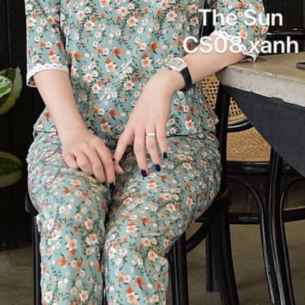 [Dáng Đẹp - Trẻ Trung] Bộ Đồ Mặc Nhà Nữ Hàng Cao Cấp Siêu Sang - Mã CS08 Chất Lụa Giấy Mát Mịn 2 Màu Xanh Và Hồng | BigBuy360 - bigbuy360.vn