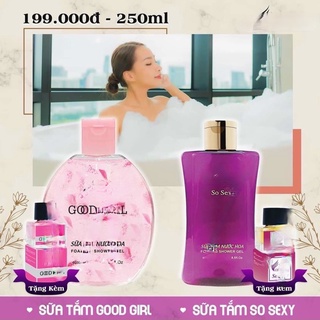 Sữa tắm nước hoa 250ml kèm 5ml