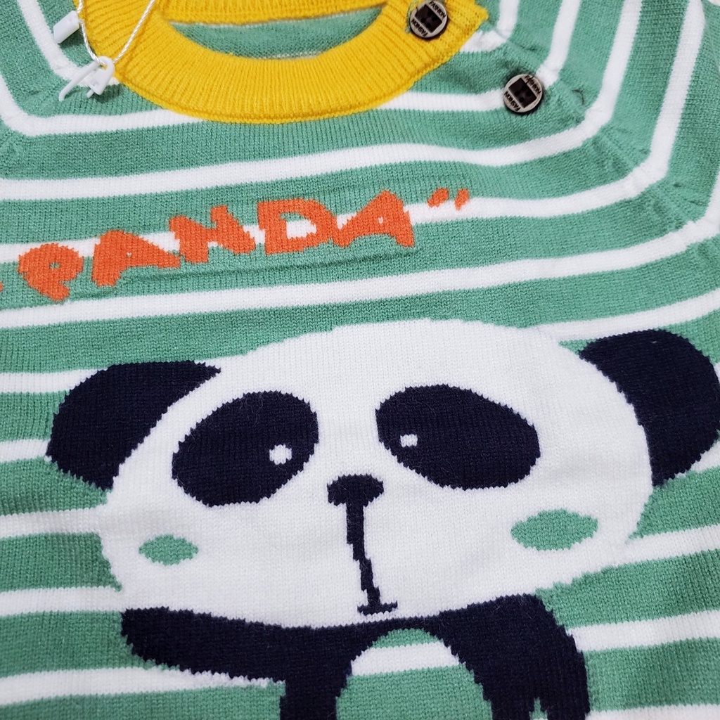 345 Áo len cài vai hàng loại 1 quảng châu hình gấu trúc cho bé trai/ bé gái (8-11kg)