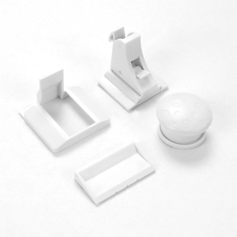 Ổ Khóa Tủ Từ Tính Kèm 4 Chìa Khóa An Toàn Cho Bé Và 1 Chìa Khóa