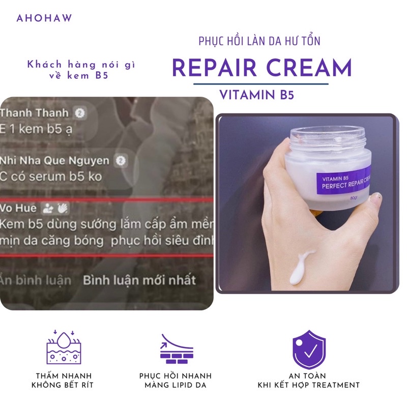 Kem b5 phục hồi da Ahohaw