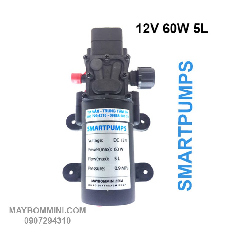 Máy bơm nước mini áp lực 12V 60W Smartpumps