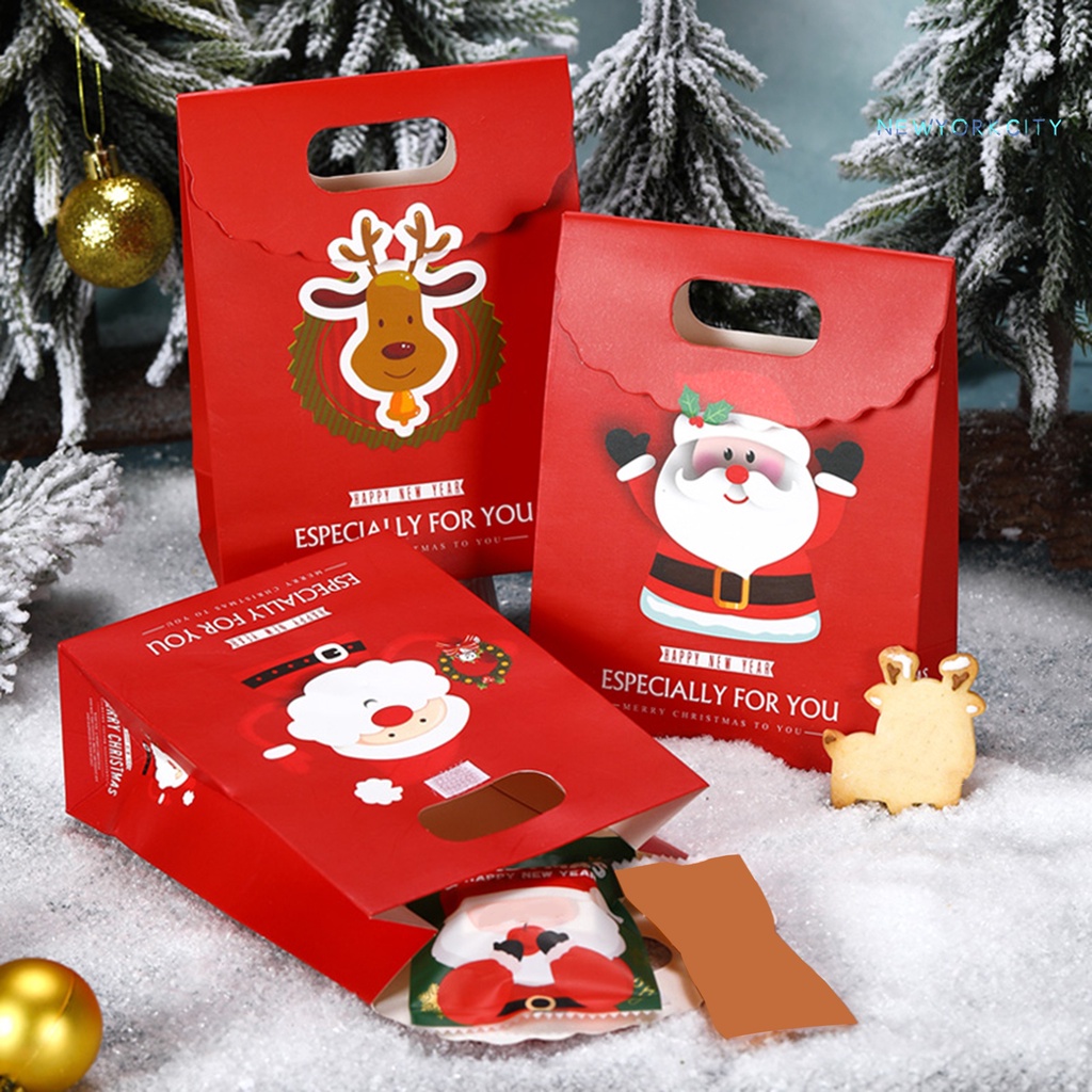 Túi Giấy Đựng Quà Giáng Sinh Họa Tiết Ông Già Noel Sáng Tạo