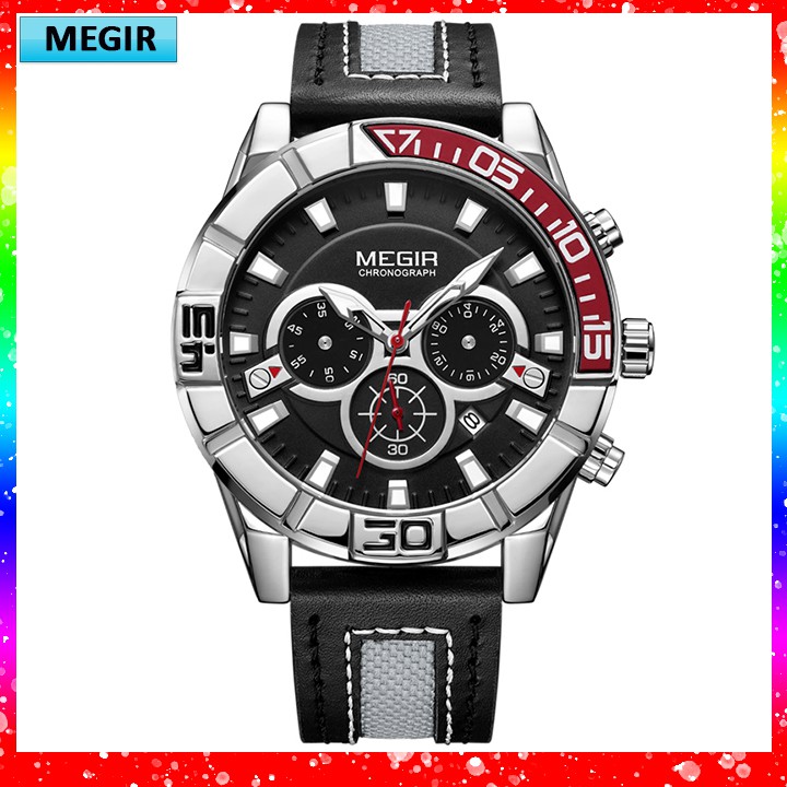 Đồng hồ nam Chính hãng cao cấp MEGIR Z-2066B Kiểu máy Chronograph