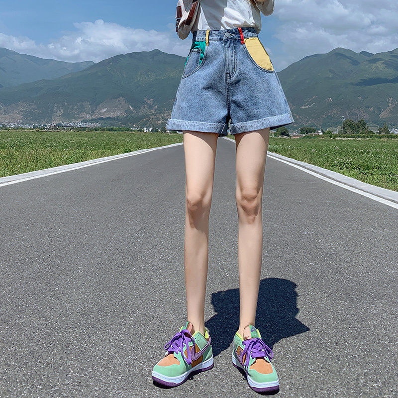 Quần Short Jeans Lưng Cao Phong Cách Retro Cho Nữ Size Xs S M L Xl 2xl | BigBuy360 - bigbuy360.vn