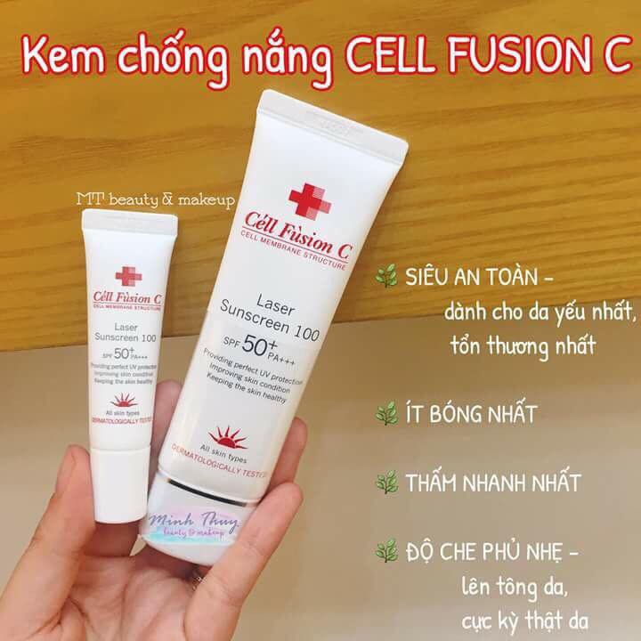 Kem chống nắng CELL FUSION C LASER SUNSCREEN 100 SPF 50++(10ml) | BigBuy360 - bigbuy360.vn