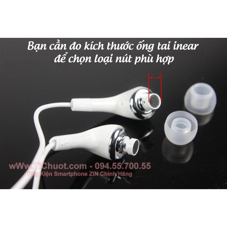  Nút Cao Su lõi 4mm Bọc Tai Nghe inear (Tip loại 4 ly)  Qcho nam và nữ