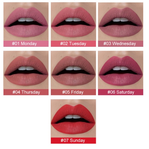 Bộ 7 Thỏi Son Kem Lì HANDAIYAN MATTE LIQUID LIPSTICK SET Thời Thượng Bền Màu Nội Địa Trung B10